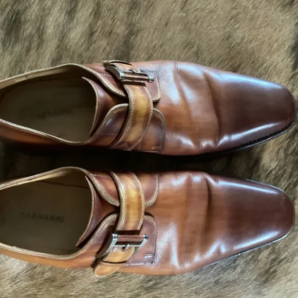 MAGNANNI Marco II Monk Fine Leather Loafers Made In Spain