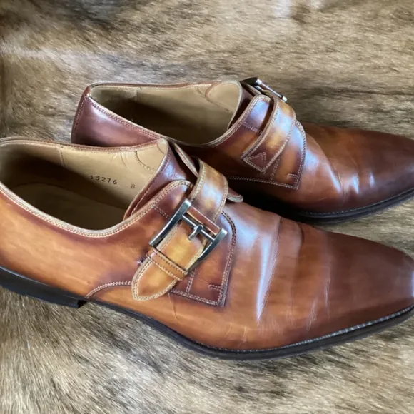 MAGNANNI Marco II Monk Fine Leather Loafers Made In Spain