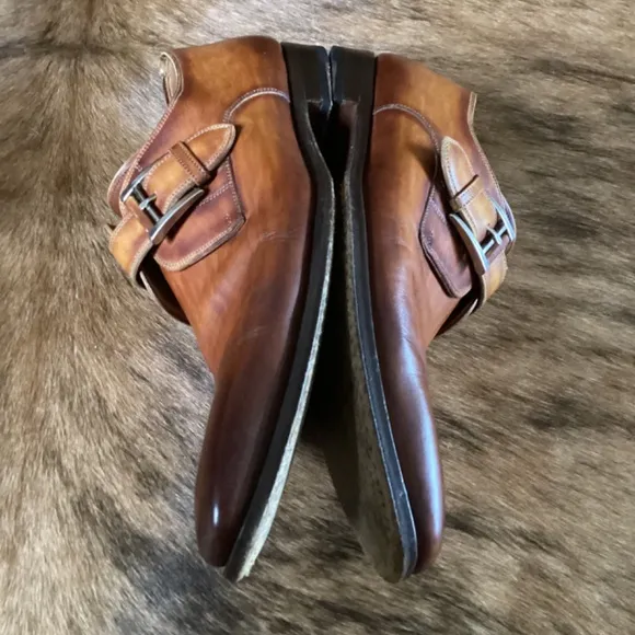 MAGNANNI Marco II Monk Fine Leather Loafers Made In Spain
