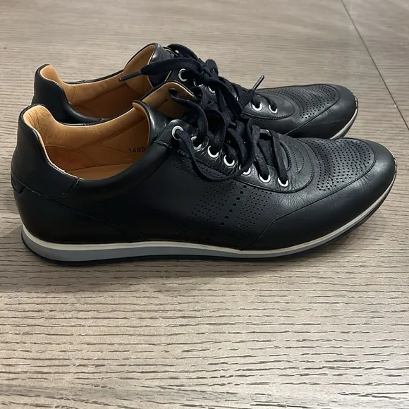 Magnanni Pueblo Fashion Sneakers 14804 Black Leather Men's Size 11