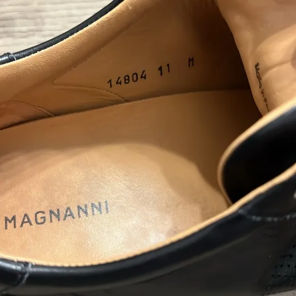 Magnanni Pueblo Fashion Sneakers 14804 Black Leather Men's Size 11