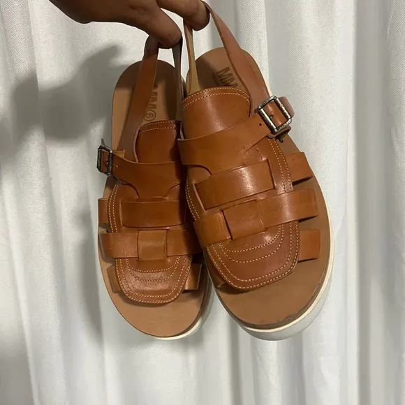 Maison Margiela MM6 Platform Sandals Fishermen in size:41 USA 10