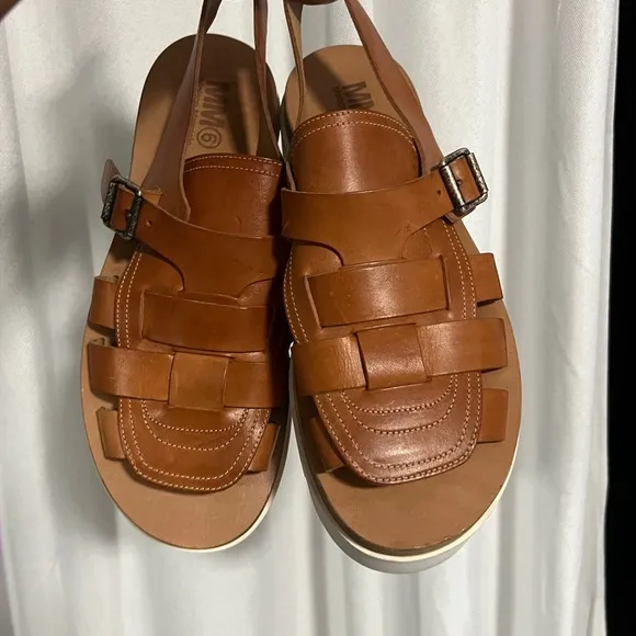 Maison Margiela MM6 Platform Sandals Fishermen in size:41 USA 10