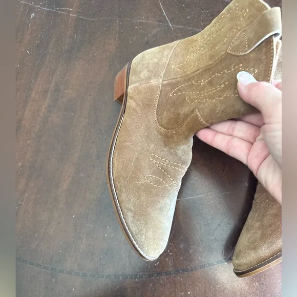 Mango leather boots