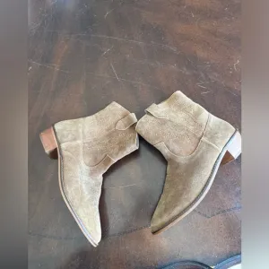 Mango leather boots