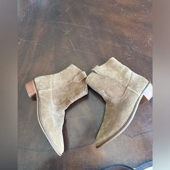 Mango leather boots