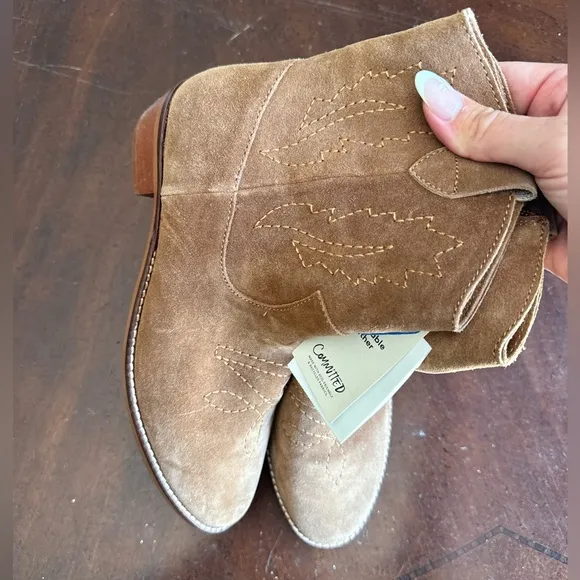 Mango leather boots