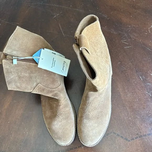 Mango leather boots