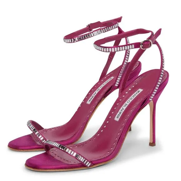Manolo Blahnik Crinastra 105 Sandals Heels size 37.5