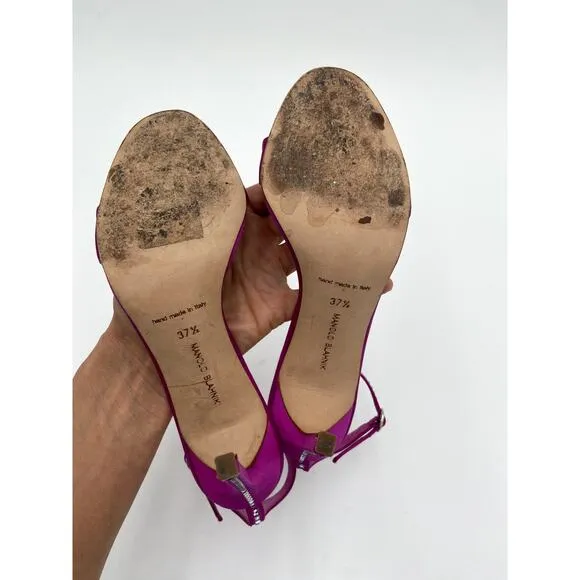 Manolo Blahnik Crinastra 105 Sandals Heels size 37.5