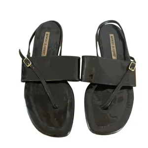 Manolo Blahnik Illus Patent Glossy Sandals