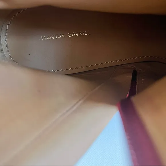 Mansur Gavriel Maroon Red Suede Ankle Boots