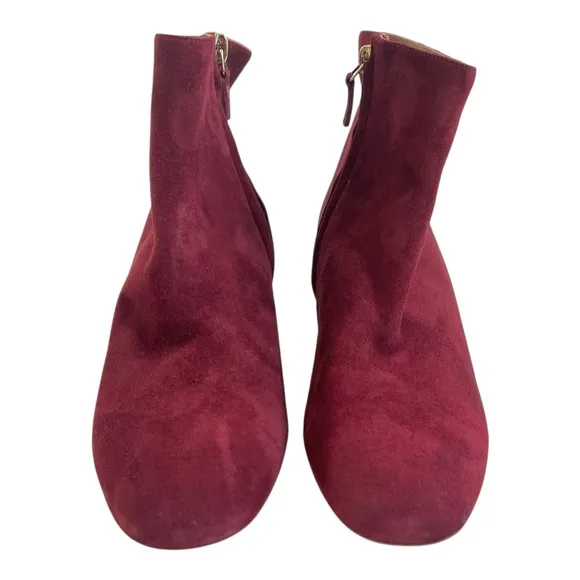 Mansur Gavriel Maroon Red Suede Ankle Boots