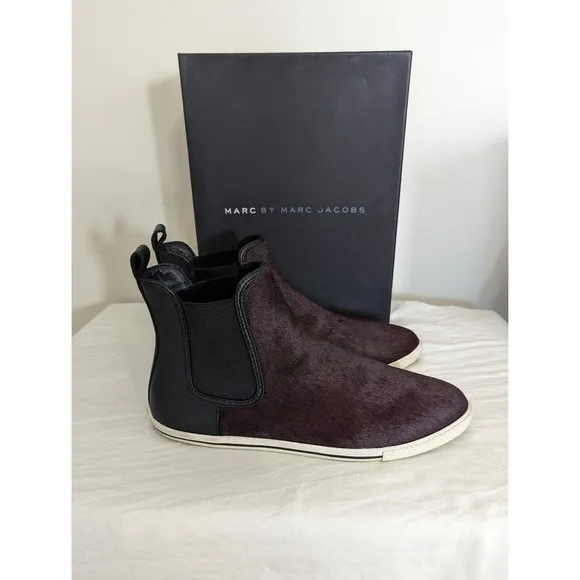 Marc by Marc Jacob Chelsea Boots Pony Fur
