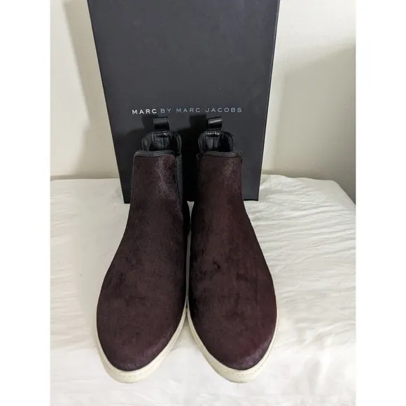 Marc by Marc Jacob Chelsea Boots Pony Fur