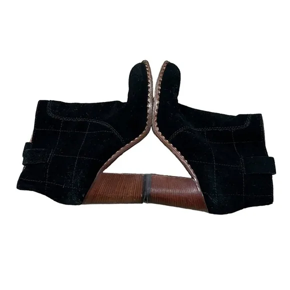 Marc By Marc Jacobs Black Suede Heeled Ankle Boots Size 36 Women’s