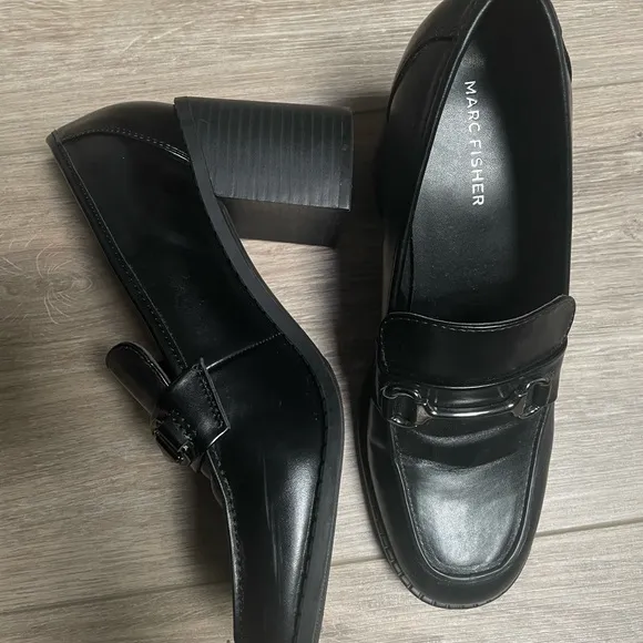 Marc Fisher Black Women's Loafer Heels