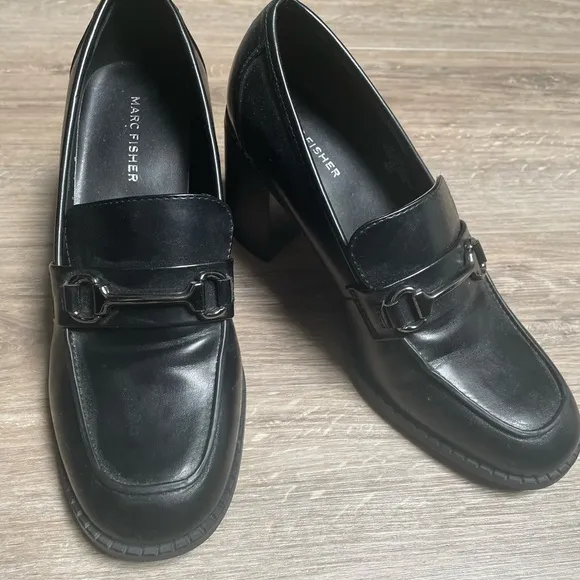 Marc Fisher Black Women's Loafer Heels
