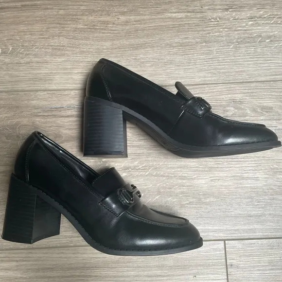 Marc Fisher Black Women's Loafer Heels