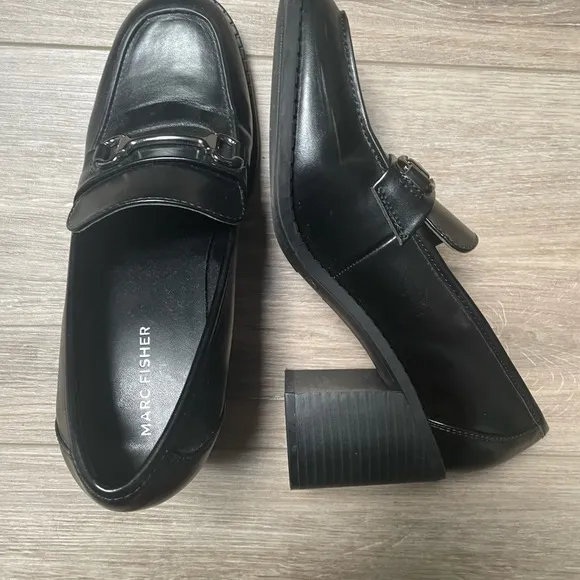 Marc Fisher Black Women's Loafer Heels