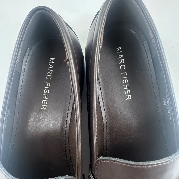 Marc Fisher Brown Loafers Classic Penny Design