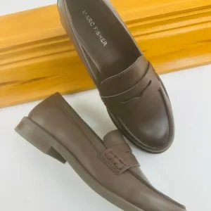 Marc Fisher Brown Loafers Classic Penny Design