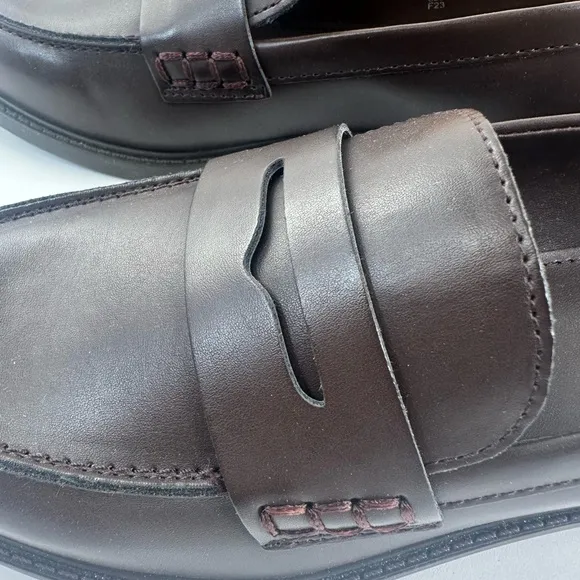 Marc Fisher Brown Loafers Classic Penny Design