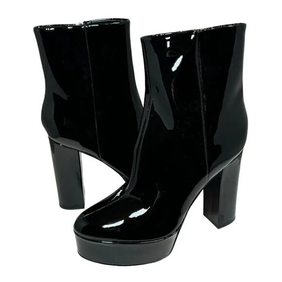 Marc Fisher Caled 2 Platform High Heel Platform Booties Black Size  9.5 M NEW
