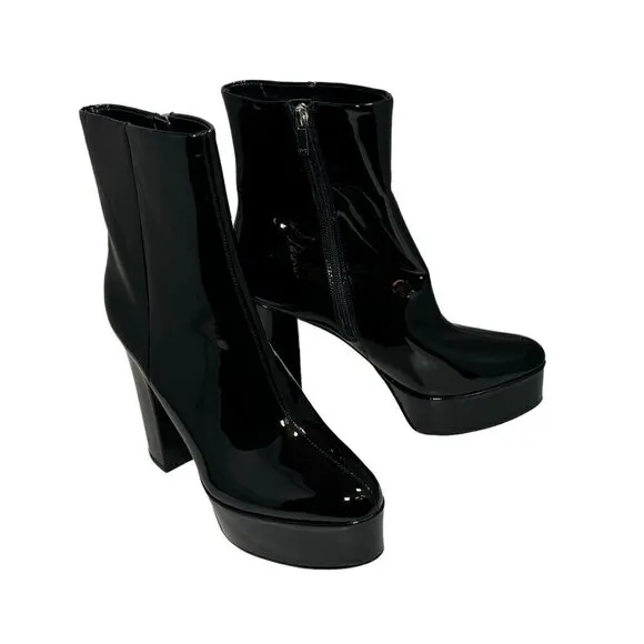 Marc Fisher Caled 2 Platform High Heel Platform Booties Black Size  9.5 M NEW