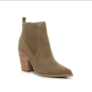 Marc Fisher Carves Suede Ankle Boots Taupe Women’s Size 9