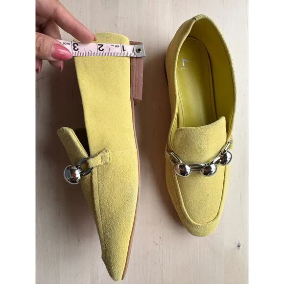 Marc Fisher Elenda Loafer Yellow Suede Womens Loafers &amp; Flats  size 9