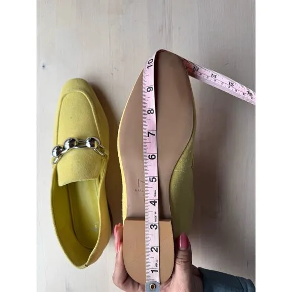 Marc Fisher Elenda Loafer Yellow Suede Womens Loafers &amp; Flats  size 9