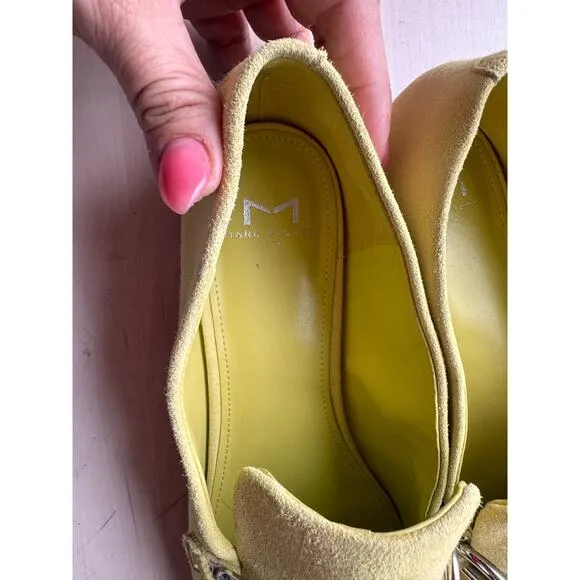 Marc Fisher Elenda Loafer Yellow Suede Womens Loafers &amp; Flats  size 9