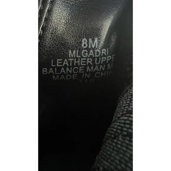 Marc Fisher Gadri Black Leather Block Heel Pointed Bootie  Slip On Boots Sz 8M