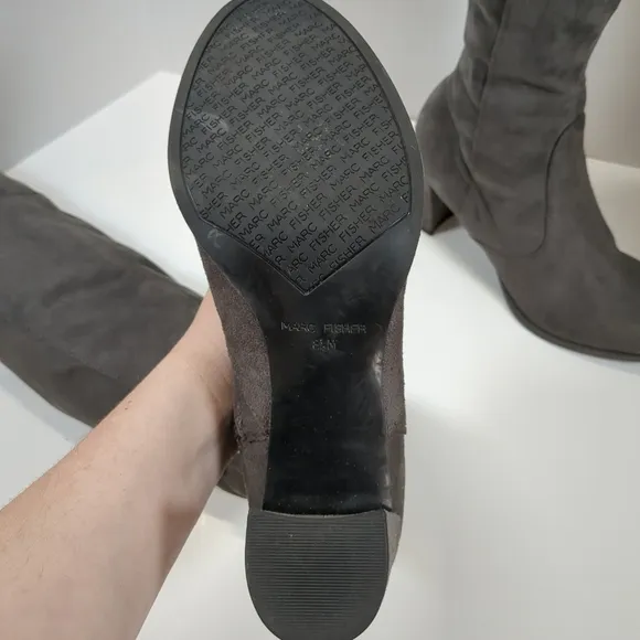 Marc Fisher Locket Faux Suede over the knee gray boots , size 8.5M