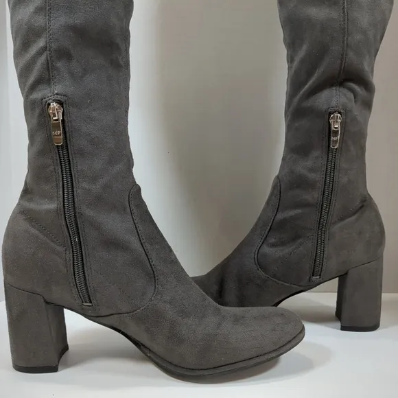 Marc Fisher Locket Faux Suede over the knee gray boots , size 8.5M