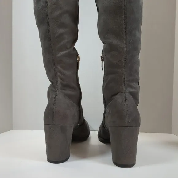Marc Fisher Locket Faux Suede over the knee gray boots , size 8.5M