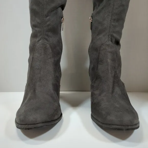 Marc Fisher Locket Faux Suede over the knee gray boots , size 8.5M