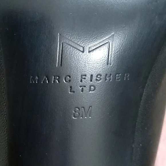 Marc Fisher Ltd Ankle Boots Black Smooth Napa Leather Stilletto Heel Pointed Toe
