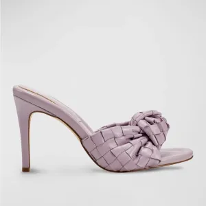 Marc Fisher LTD Janna Woven Knot Mule Sandals, Light Purple, Size 11 New in Box