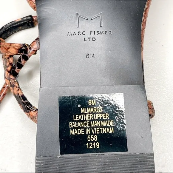 ✨Marc Fisher✨ Marg 2 strappy flat snake sandal
