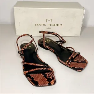 ✨Marc Fisher✨ Marg 2 strappy flat snake sandal