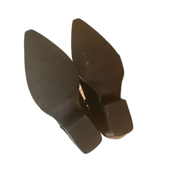 Marc Fisher Obrra Western Black Suede Ankle Boots
