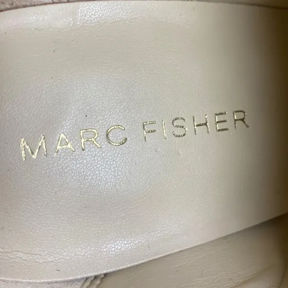 Marc Fisher Peep Toe Stiletto Suede Ankle Boots Shimmee Women’s Size 7