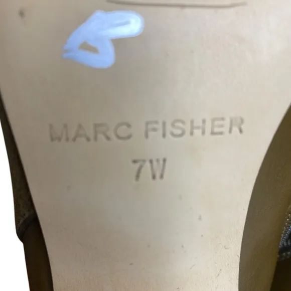 Marc Fisher Peep Toe Stiletto Suede Ankle Boots Shimmee Women’s Size 7