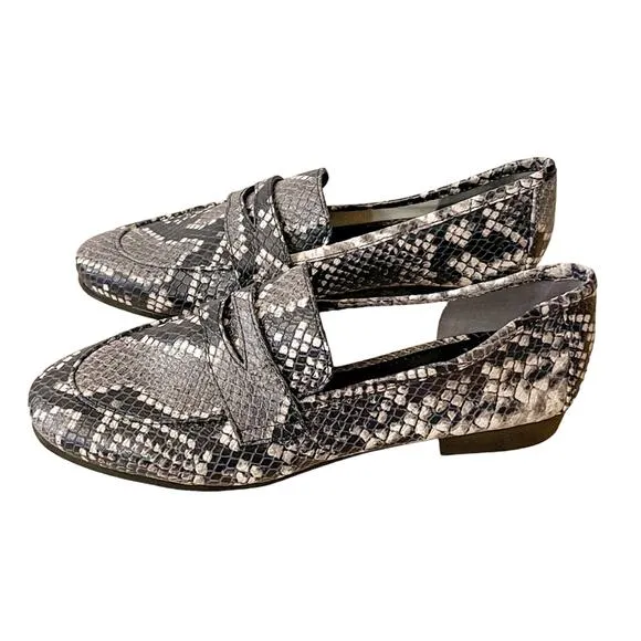 Marc Fisher Snakeprint Leather Chang2 Loafers, NWOT, Size 5.5, MSRP $210