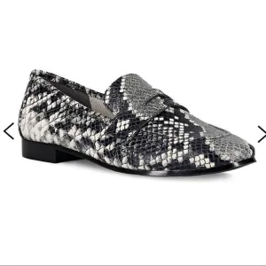 Marc Fisher Snakeprint Leather Chang2 Loafers, NWOT, Size 5.5, MSRP $210