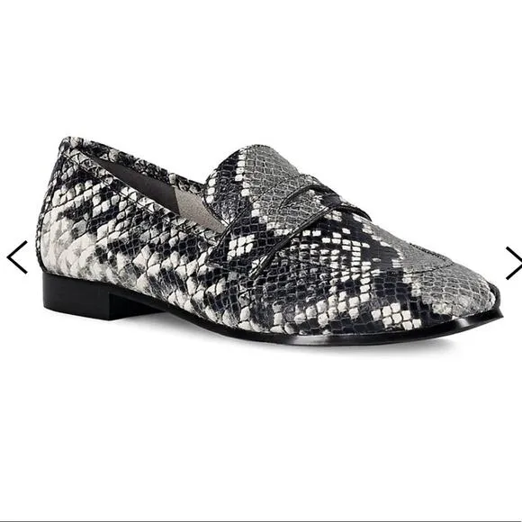 Marc Fisher Snakeprint Leather Chang2 Loafers, NWOT, Size 5.5, MSRP $210