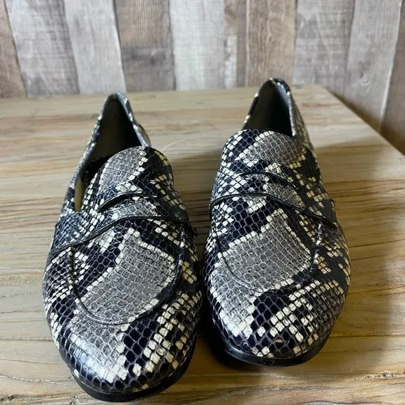 Marc Fisher Snakeprint Leather Chang2 Loafers