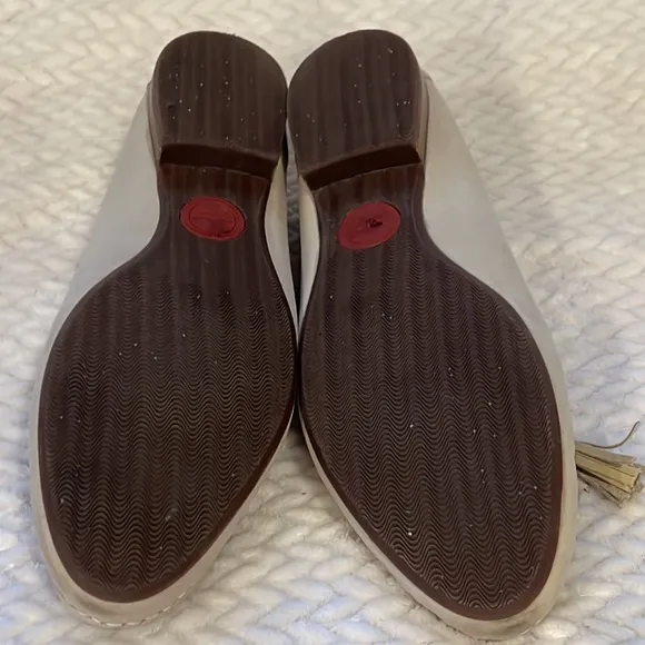 Marc Joseph Beige Leather Tassel Mocassin Leather Loafers Size 9
